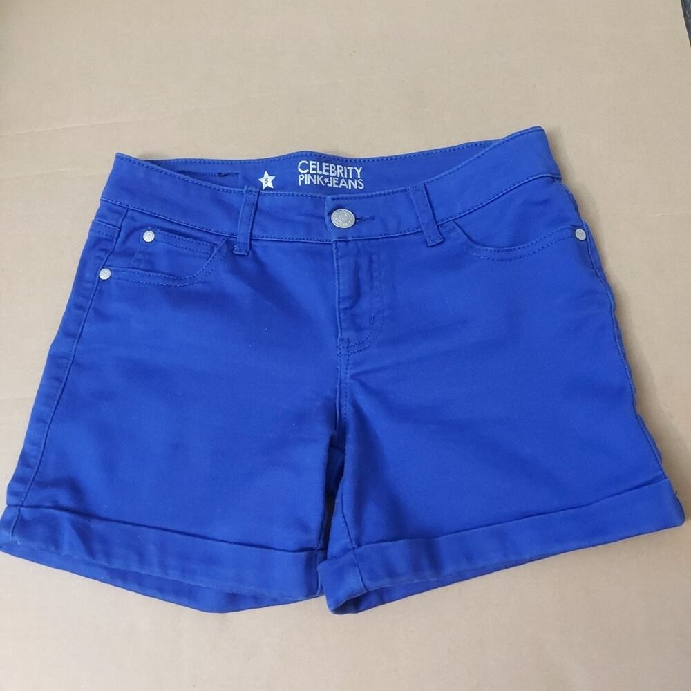 Celebrity Pink Electric Blue Jean Shorts S Dopamine Classic Preppy Rainbowcore